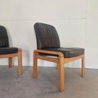 Vintage Sedus Eiken En Leer Design Fauteuils thumbnail 4