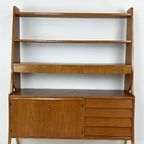 Zweedse Vintage Teak Fineren Boekenkast thumbnail 15