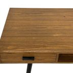 Vintage Bureau Werkplek Compact Jaren 70 Plak Fineer thumbnail 3
