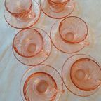 Vintage Rosaline Kop En Schotel France Roze Persglas thumbnail 5