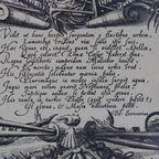 Prachtig Eerste Gedeelte; Gravure Vloot Schouw Voor Amsterdam Willem Jansonius 1601 Ingelijst. thumbnail 5