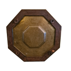 Perzische Messing Schotel In Houten Frame thumbnail 6