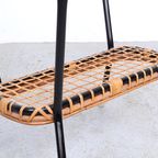 Vintage Rohé Rotan En Glas Salontafel, 1960s thumbnail 7