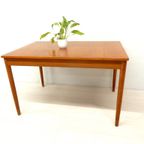 Retro Vintage Eettafel Tafel Jaren 60 Hout Uitschuiftafel thumbnail 3