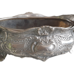 Prachtige Metalen Jardiniere, Verzilverd? Metalen Binnenbak thumbnail 8