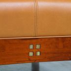 Prachtige Rundleren Artdeco Design Fauteuil/ Armchair. Hoog Comfort En Unieke Details thumbnail 11