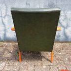Vintage Jaren 60 Groene Deense Fauteuil thumbnail 7