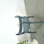 Oude Houten Blauwe Set Stoelen Met Bloemen Uit Zweden thumbnail 11