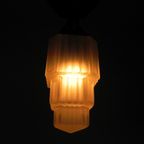 Art Deco Hanglamp Met Getrapte Glazen Kap, Jaren 30 thumbnail 20