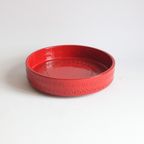 Red Centrepiece Bowl Or Fruit Bowl By Aldo Londi For Bitossi thumbnail 3