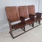 Jaren 30 Art Deco Cinema Bioscoop Stoelen Bankje thumbnail 9