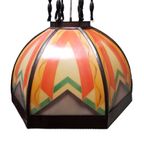 Grote Art Deco Antieke Amsterdamse School Hanglamp, Jaren '20 thumbnail 4