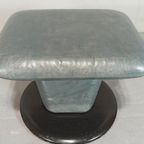 Vintage Leren Leolux Hocker Voetstoel Voetbankje Ottoman thumbnail 7