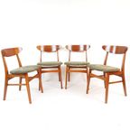 4 Vintage Deense Stoelen Nieuw Gestoffeerd thumbnail 11
