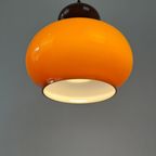 Midcentury Hanglamp Bruin Opaline, Chroom - Peill & Putzler thumbnail 7