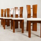 70'S Brutalist Dining Chairs - Bouclé Fabric thumbnail 2
