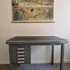 Vintage Metalen Bureau Gispen Stijl Vintage Bureautje thumbnail 2