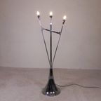Staande Verchroomde Lamp In Art Deco Stijl, Jules Dewaele Bruxelles, Jaren 50 thumbnail 4