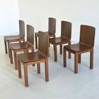 Set Van 6 Minimalistische Italiaanse Vintage Eetkamerstoelen thumbnail 7
