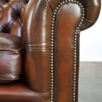 Mooie Set Van 2 Engelse Bruine Rundleren Chesterfield Fauteuils thumbnail 12