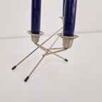 Postmodern Wire Spring Kandelaar Metaal ’80 Vintage Design thumbnail 3