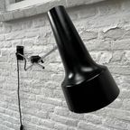 Midcdentury Wandlamp / Hengellamp Zwart Staal - Industrieel thumbnail 2