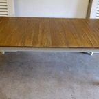 Prachtige Witte Landelijke Teak Eettafel 200 Bij 100 Cm thumbnail 7