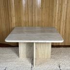 Vintage Mid Century Travertin Salontafel / Bijzettafel thumbnail 5