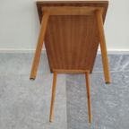 Mid Century Side Table Wood And Ceramics thumbnail 3