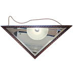 Oak Wood Triangle Mirror / Facet Cut Edges thumbnail 3