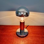 Space Age Tafellamp In Verchroomd Metaal, Jaren 70 thumbnail 2