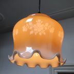 Glazen Vintage Hanglamp Uit De Jaren 60/70, Parelmoer Shine thumbnail 13