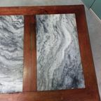 Antiek Palissander Bureau Met Ingelegd Marmer En Bijpassende thumbnail 5