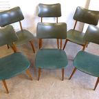 Set Van 4 Vintage Retro Stoelen Van Ontwerper Van Os thumbnail 12