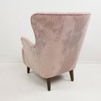 Artifort Theo Ruth Roze Rib Lichtroze Fauteuil Vintage Nieuw thumbnail 9