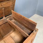 Antieke 18e Eeuwse Hollandse Eikenhouten Kist thumbnail 28