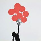 Offset Litho Naar Banksy Flying Balloon Girl 132/150 Kunstdruk thumbnail 4