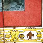 Schilderij Op Keramiek J. Renard. thumbnail 5
