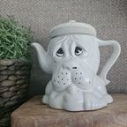 Witte Theepot / Koffiepot Hond Met Pet thumbnail 2