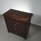 Particularly Cool English Chest Of Drawers / Chest Of Drawers. Dated (Charles 2 Era). Made Of Sol thumbnail 8