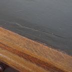 Grote, Unieke En Antieke Victoriaanse Engelse Eikenhouten Schrijftafel / Partner Desk thumbnail 11