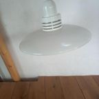 Dijkstra Jaren 80 Witte Metalen Hanglamp Design Vintage thumbnail 2