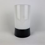 Witte Cilindervormige Art Deco Raak Plafondlamp Met Zwart Armatuur - Tnc1 thumbnail 2