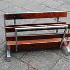 Vintage Lectuurbak Hout Chrome thumbnail 7