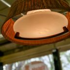 Vintage Design Hanglamp Temde Leuchten Sisal Teak 70s thumbnail 7