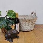 Brocante Franse Stenen Tuinvaas, Bloempot Tuinpot Steen 404 thumbnail 3