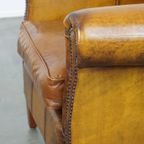 Stoere, Mooie En Comfortabele Rundleren Fauteuil/Armchair Met Diepe Warme Kleuren Een Prachtig Pa thumbnail 13