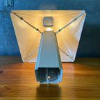 Vintage Jaren 70 Wit Metalen Post Modern Design Tafellamp thumbnail 12