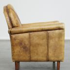 Unieke En Charmante Kinder Fauteuil/ Armchair Gemaakt Van Rundleer In Art Deco Stijl In Een Licht thumbnail 4