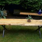 Prachtige Grote Boomstam Tuinbank 210 Cm thumbnail 6